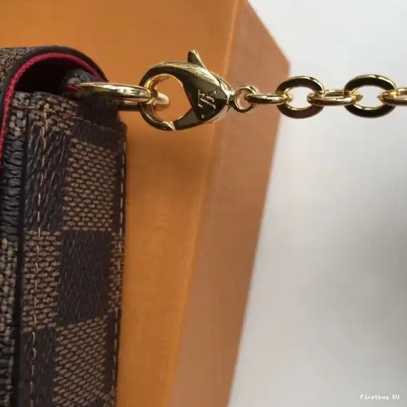 First bags ru Vuitton Felicie Pochette Louis Bag N63032 Damier 0514